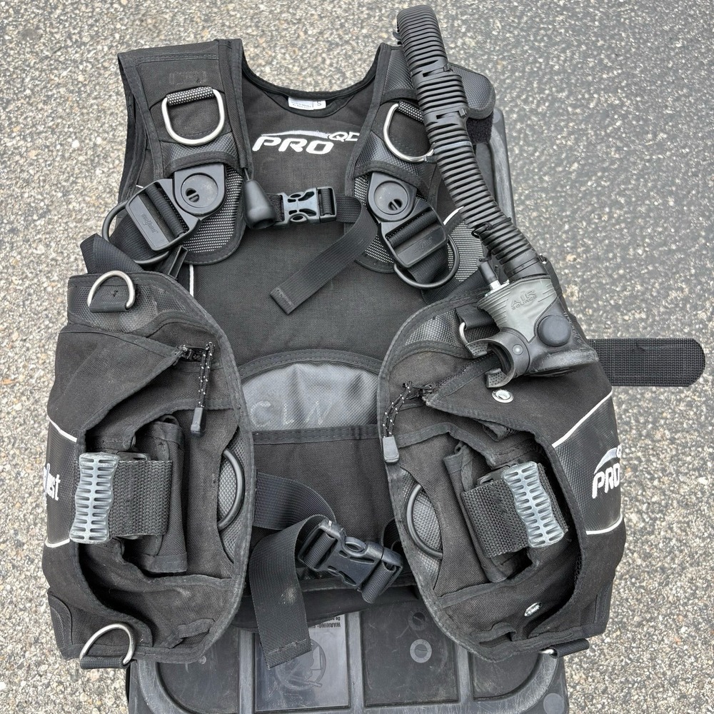 Scuba Diving BCD SeaQuest PRO QD Vest Black‎  Size S